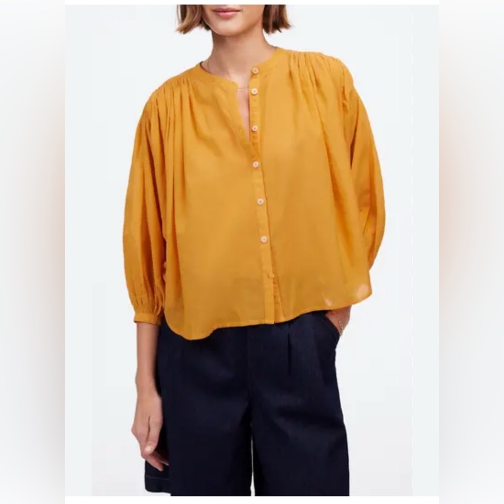 Madewell Women's Golden Button-Up Blouse